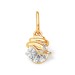 Золотая подвеска с фианитом