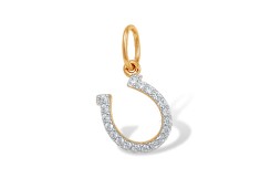 Золотая подвеска с фианитом