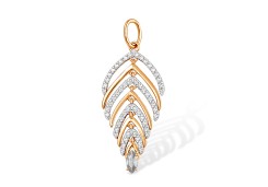 Золотая подвеска с фианитом