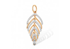 Золотая подвеска с фианитом