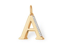 Золотая подвеска с фианитом