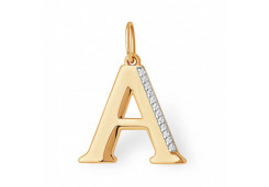 Золотая подвеска с фианитом