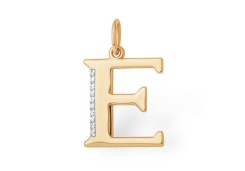 Золотая подвеска с фианитом