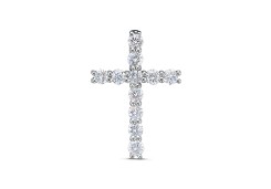 Подвеска из белого золота с бриллиантом