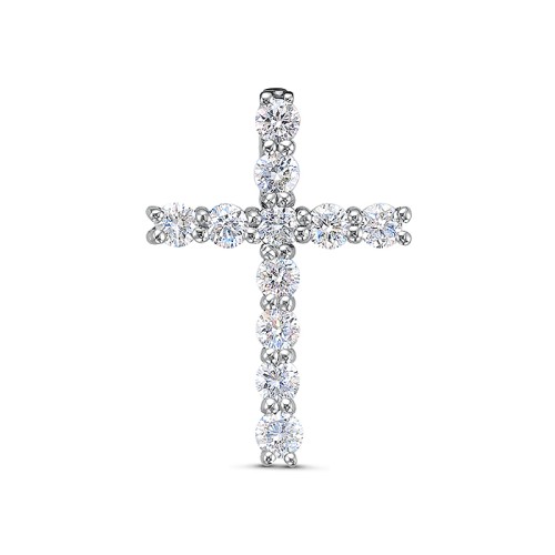 Подвеска из белого золота с бриллиантом