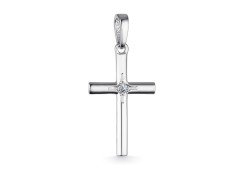 Подвеска из белого золота с бриллиантом