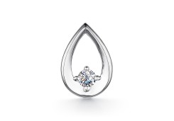 Подвеска из белого золота с бриллиантом