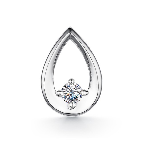 Подвеска из белого золота с бриллиантом