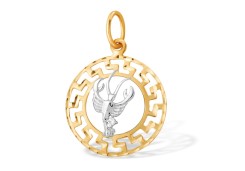 Золотая подвеска с фианитом