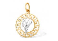 Золотая подвеска с фианитом