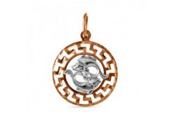 Золотая подвеска с фианитом