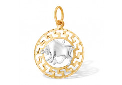 Золотая подвеска с фианитом