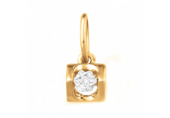 Золотая подвеска с бриллиантом