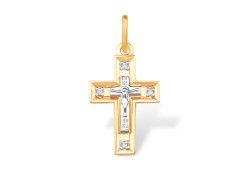 Крест из золота с бриллиантом