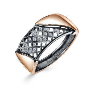 Золотое кольцо с фианитом