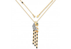 Золотое колье с фианитом