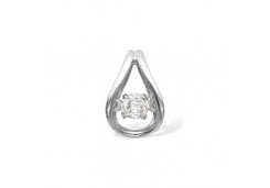 Подвеска из белого золота с бриллиантом