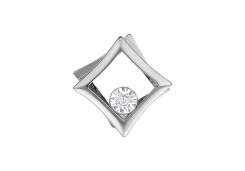 Подвеска из белого золота с бриллиантом