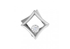 Подвеска из белого золота с бриллиантом