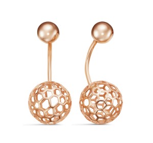 Золотые cерьги пусеты (гвоздики)