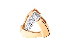 Золотая подвеска с фианитом