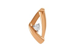 Золотая подвеска с фианитом