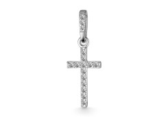 Подвеска из белого золота с бриллиантом