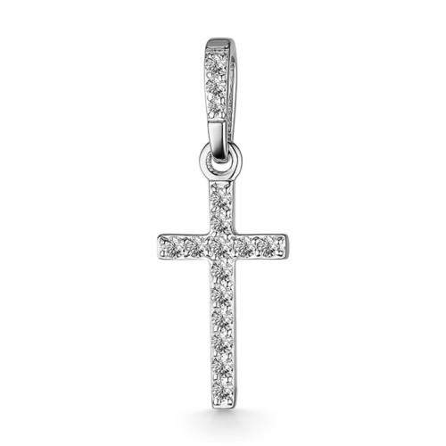 Подвеска из белого золота с бриллиантом