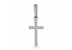 Подвеска из белого золота с бриллиантом