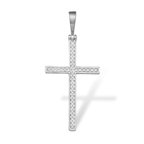 Подвеска из белого золота с бриллиантом