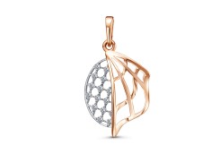 Золотая подвеска с фианитом