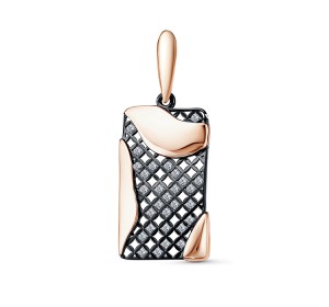 Золотая подвеска с фианитом