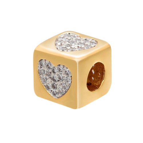 Золотая подвеска с фианитом