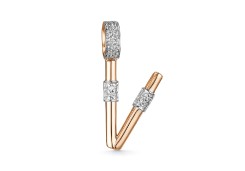 Золотая подвеска с фианитом