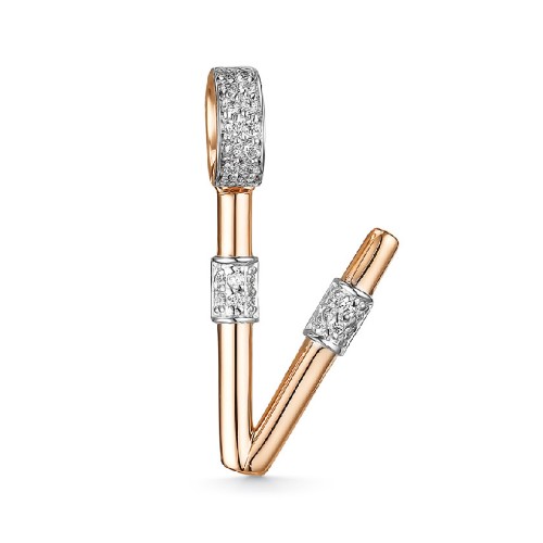 Золотая подвеска с фианитом