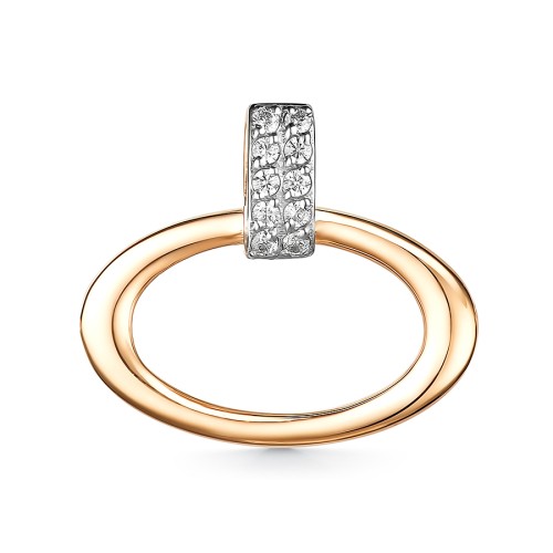 Золотая подвеска с фианитом