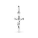 Крест из белого золота с бриллиантом