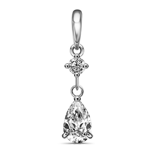 Серебряная подвеска с фианитом