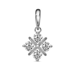 Серебряная подвеска с фианитом