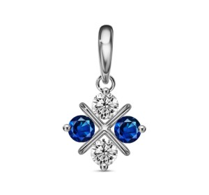 Серебряная подвеска с фианитом