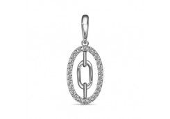 Серебряная подвеска с фианитом
