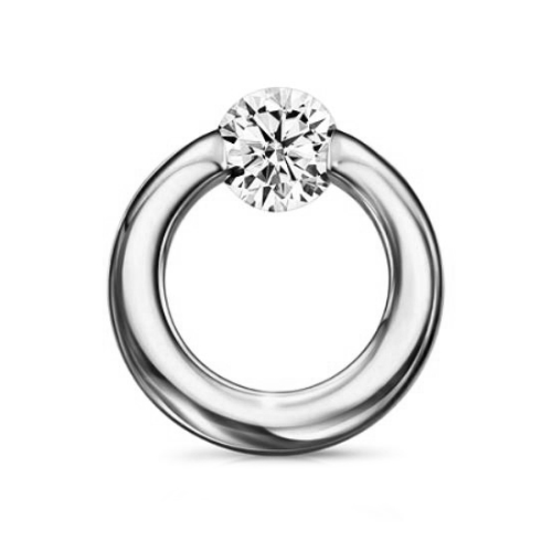 Серебряная подвеска с фианитом