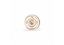 Серебряная подвеска с позолотой с фианитом