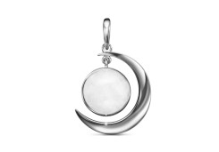 Серебряная подвеска с лунным камнем