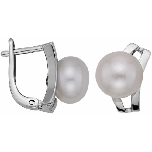 Серебряные cерьги с жемчугом