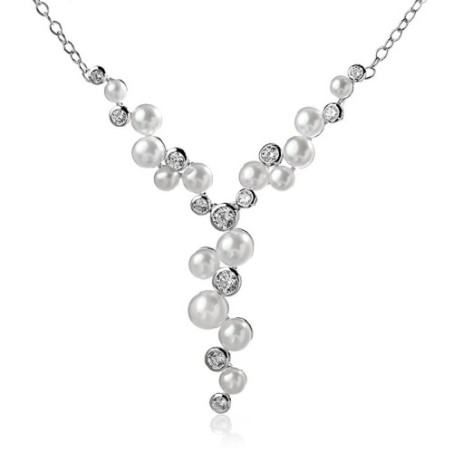 Серебряное колье с жемчугом