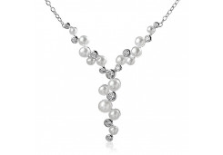 Серебряное колье с жемчугом