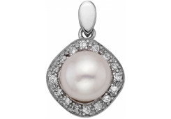 Серебряная подвеска с жемчугом