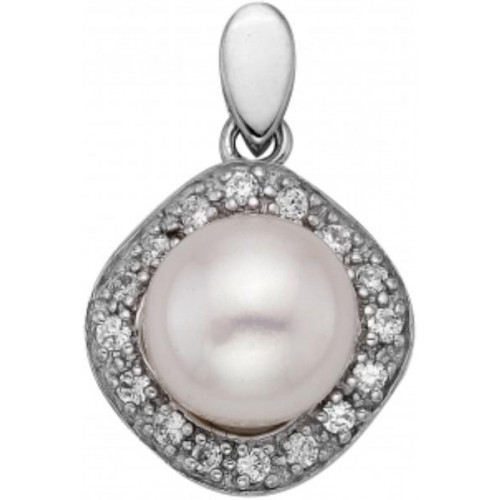 Серебряная подвеска с жемчугом