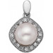 Серебряная подвеска с жемчугом